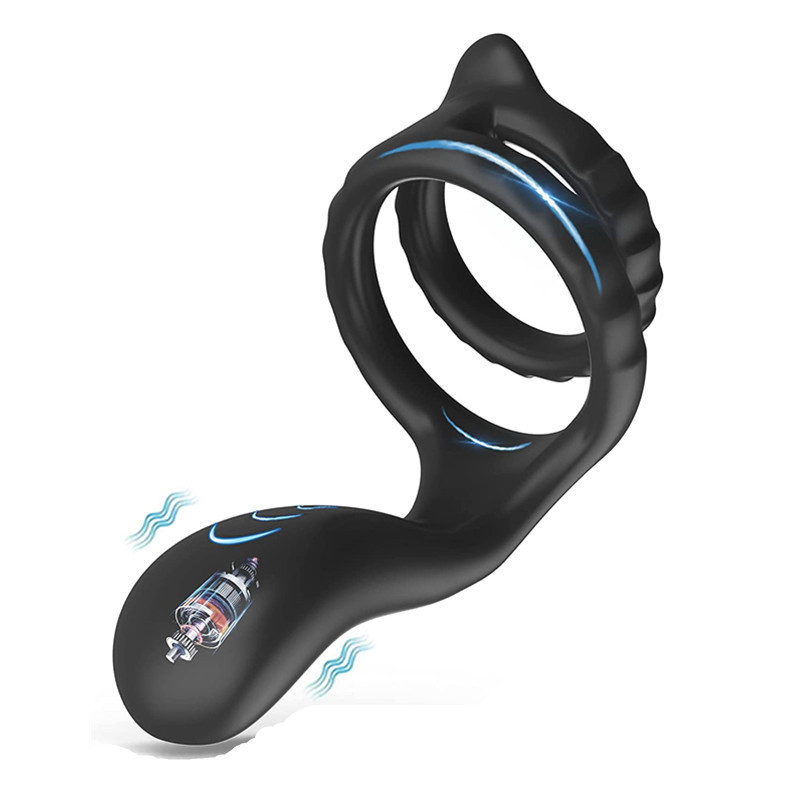 Tornado 2 Pro Pleasure Ring - 10-Speed Vibrating Cock Ring for Men, Prostate & Anal Stimulator, Stretchy Penis Ring with Locking Effect, Waterproof & Rechargeable