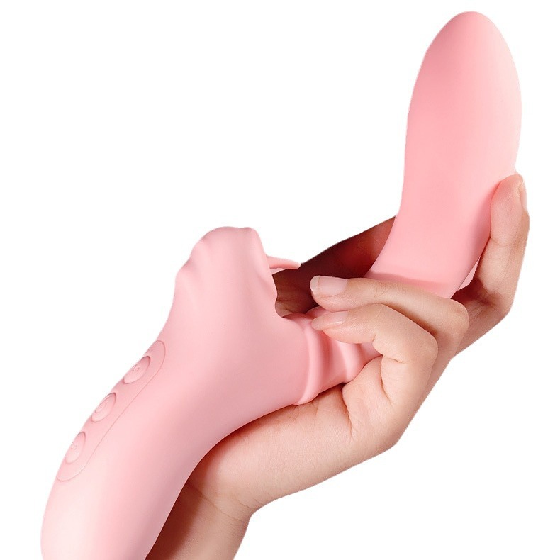 Female Masturbator Dual Use Couple Massage Vibration Rod Vibration Tongue Licking Sex Adult Products
